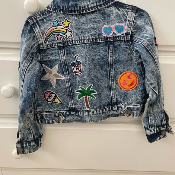 Lola + The Boys Denim Patch Jacket size 2 - Picture 8 of 10